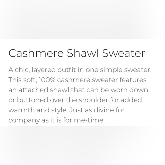 Haven Well Within Cream Turtleneck Shawl Sweater NWOT Medium - Picture 6 of 9